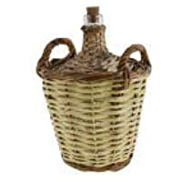 CAL FUSTER Garrafa damajuana Artesanal de caña y Vidrio 4 litros para almacenar Vino o Licor. Medidas totales: 37xØ24 cm…